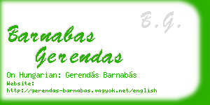 barnabas gerendas business card